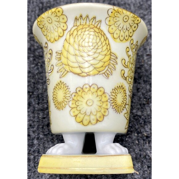 Andrea Porcelain Cache Sadek Chinoiserie Footed 5' Hand Painted Vase 3.25" Japan - Picture 7 of 9